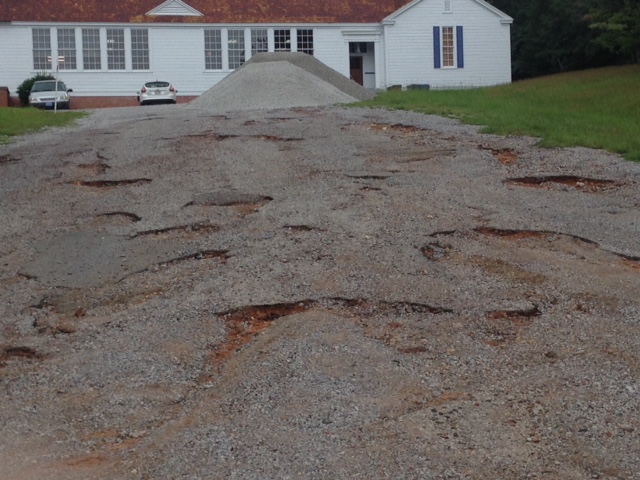 Two loads of gravel for the drive, 8/12/2016.